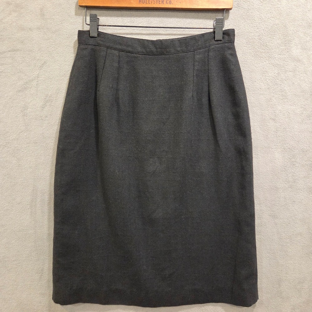 Savannah‎ Italy Linen Blend Pencil Skirt Women's Size 10 Office Classic Twee